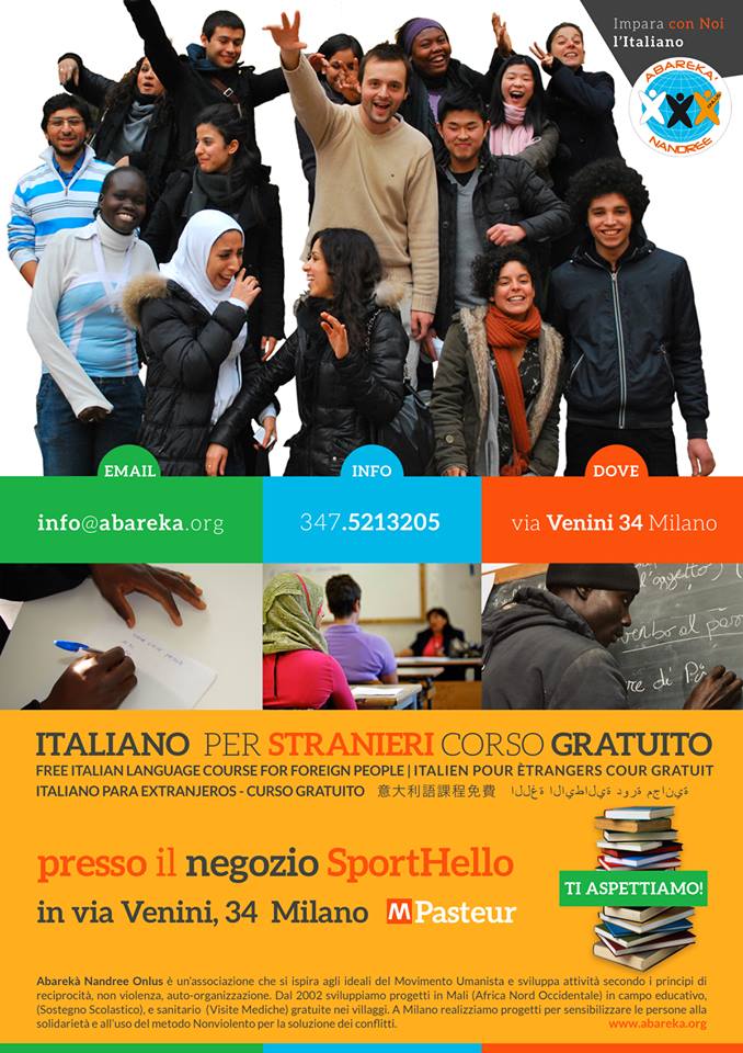 Scuola di italiano per stranieri presso negozio SportHello
