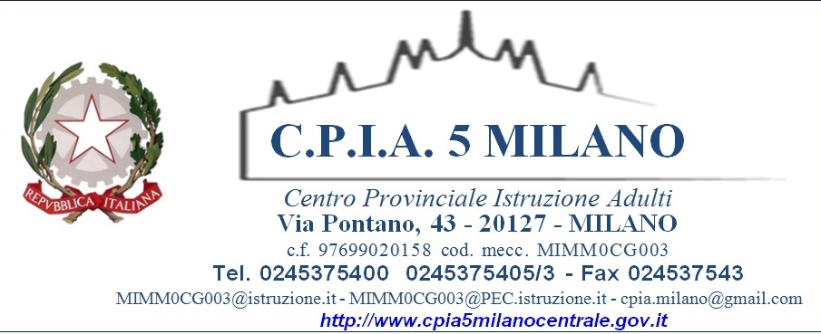 Tutte le sedi del CPIA Milano (Ex CTP), aggiornate! Iscrivetevi ai corsi di italiano della scuola pubblica!